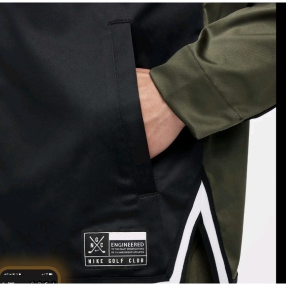 New NIKE Men's Golf Club Dri Fit Full Zip Loose Fit Jacket Black Olive‎ XL - Picture 8 of 16